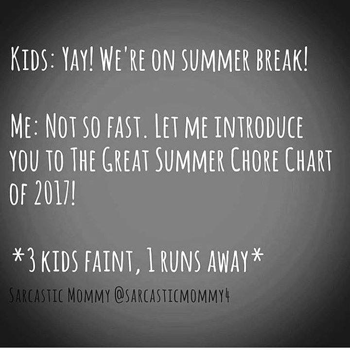 KIDS: YAY! WERE ON SUMMER BREAK ME: NOT SO FAST. LET ME INT ...