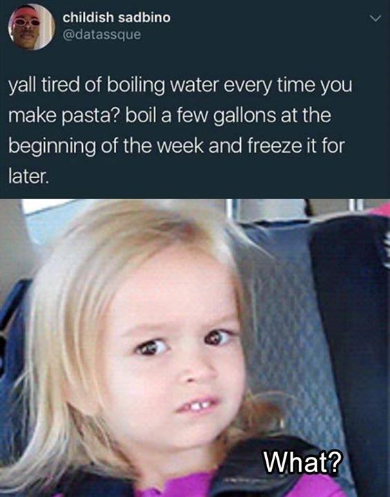 YALL TIRED OF BOILING WATER EVERY TIME YOU MAKE PASTA? BOIL ...