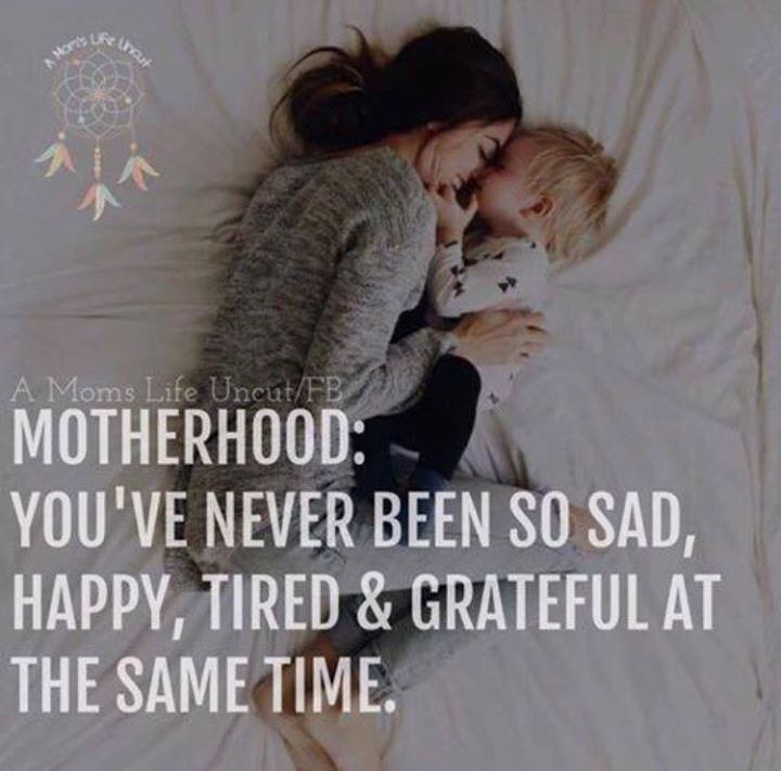 MOTHERHOOD: YOUVE NEVER BEEN SO SAD, HAPPY, TIRED & GRATEFU ...